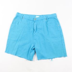 90s Streetwear Mens 36 Cutoff Denim Shorts Blue